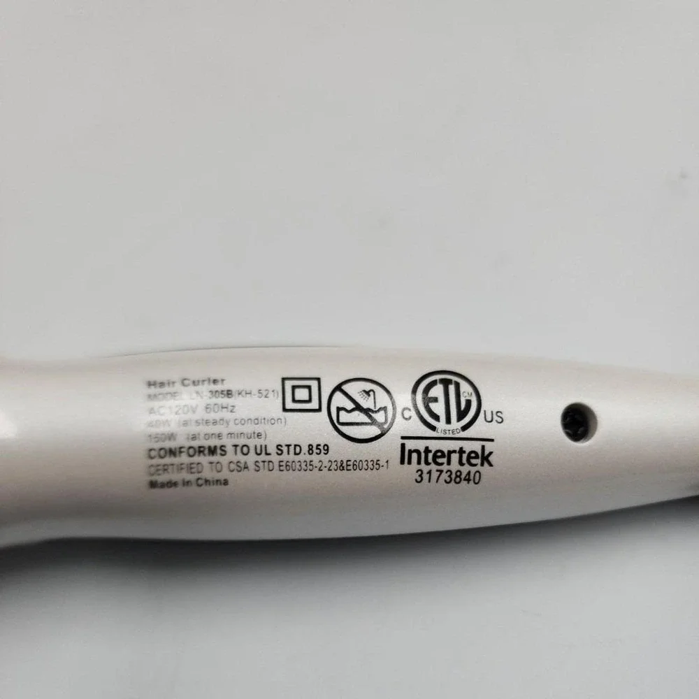 Fusion Styler Hair Curler Women OS LN-305B White Ionic Hot Air Brush EUC Volume